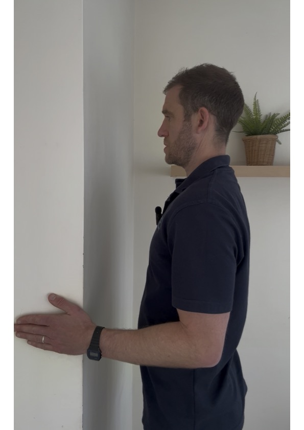 Isometric Shoulder Internal Rotation (Wall Press)